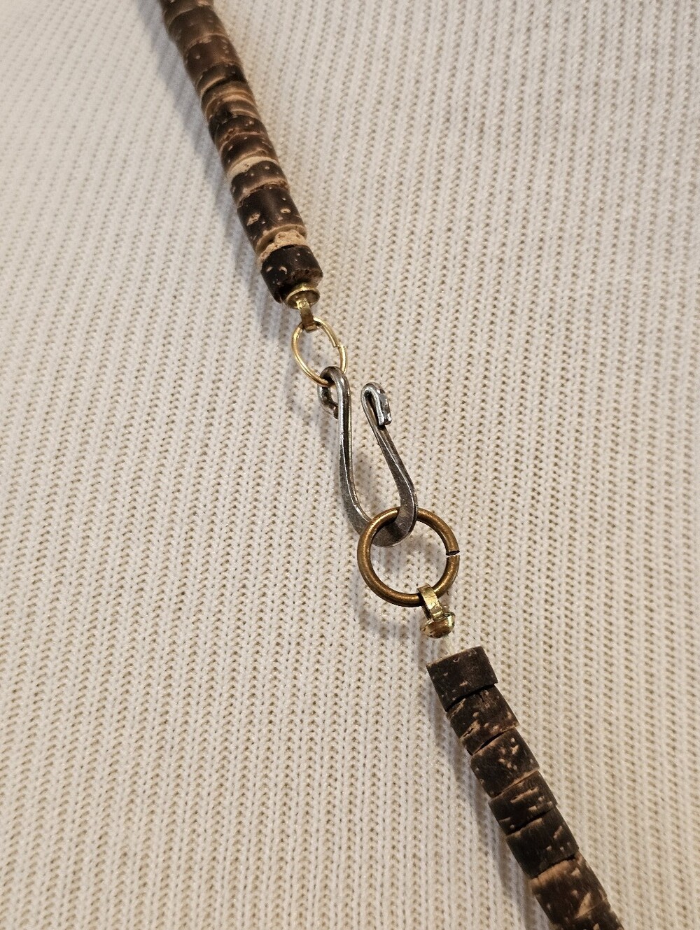 Handcrafted Multi-color Wood Bead Necklace - Picture 7 of 7